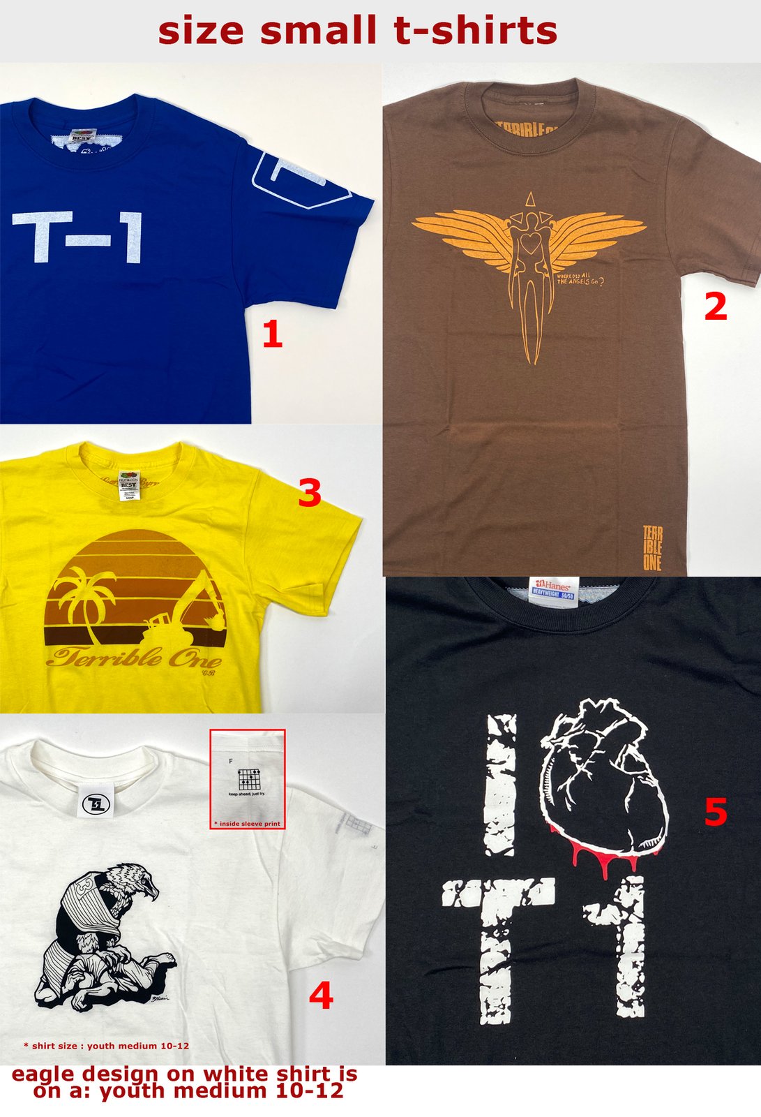 t-shirts from the archive, look inside | Terrible One Store
